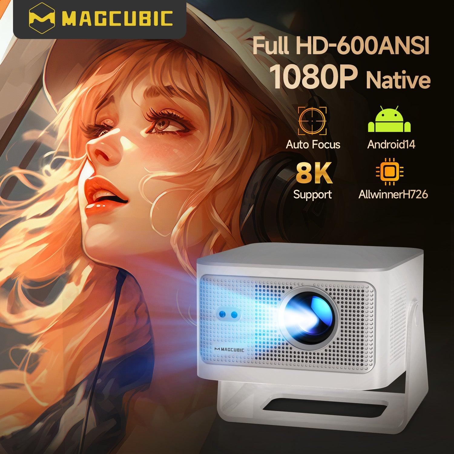 Magcubic HY350MAX 600 ANSI Portable Projector | Android 14 Native 1080P with 8K Input,  Auto Keystone & Focus, Outdoor Friendly