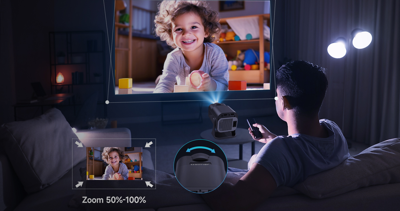 Auto Keystone Correction and Manual Focus