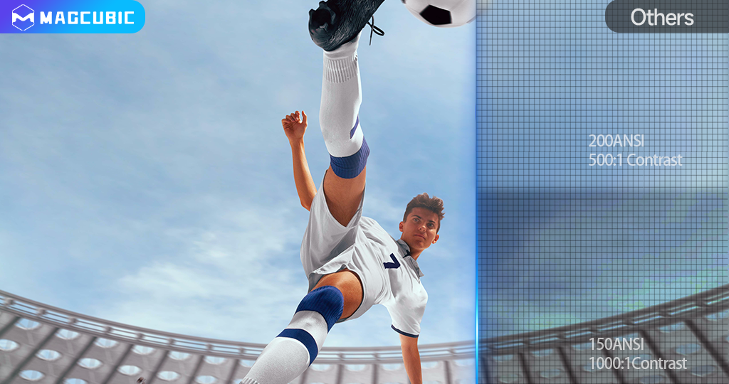 300 ANSI Lumens  Brightness 